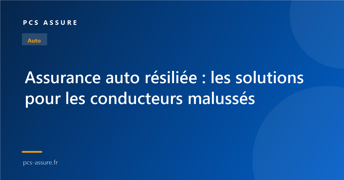 Assurance auto résiliée : solutions pour les conducteurs malussés