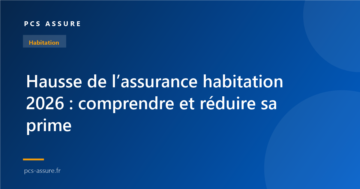 Hausse assurance habitation 2026 : comprendre et réduire sa prime