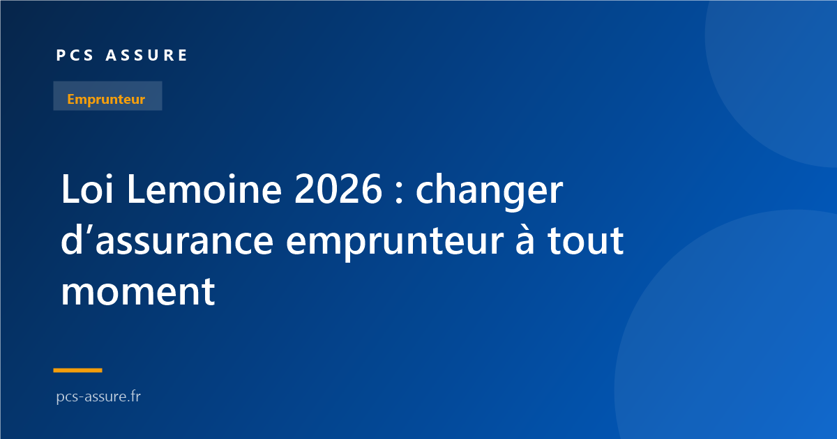 Loi Lemoine 2026 : changer d'assurance emprunteur à tout moment